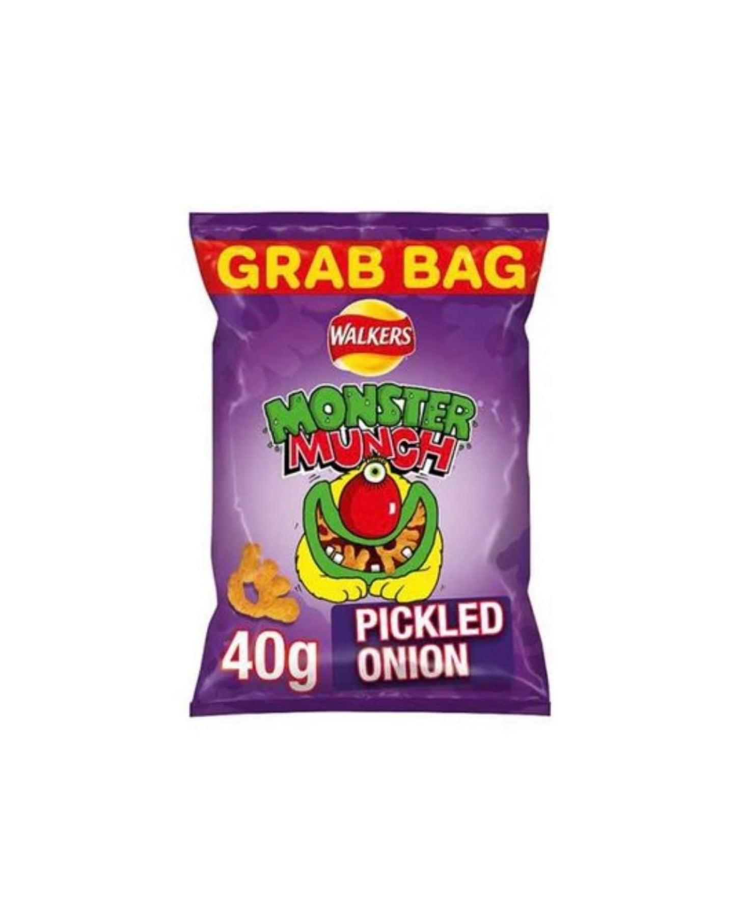 2 PACK: Walkers monster munch pickled onion 40g (UK)