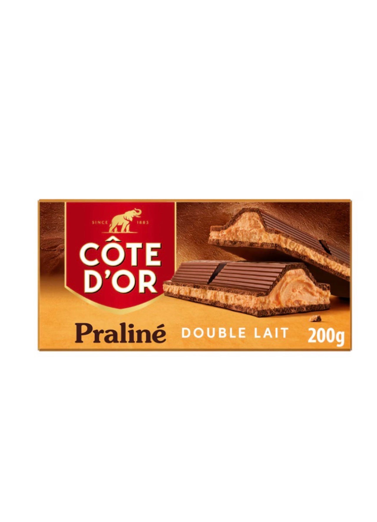 Cote d'or praline double milk 200g slab