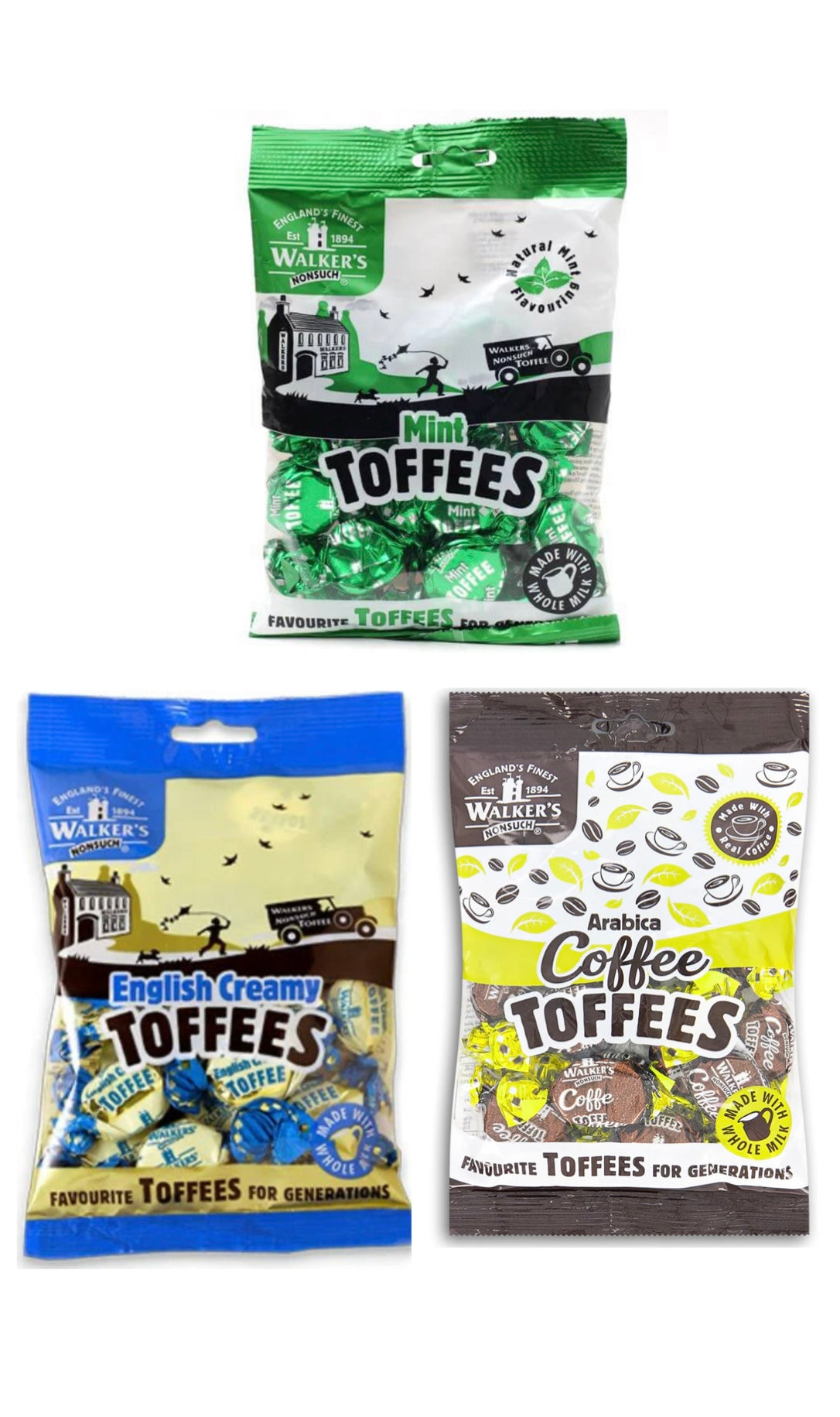 Walkers toffees 150g (made in UK)