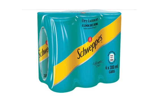 Shweppes dry lemon 300ml (pack of 6)