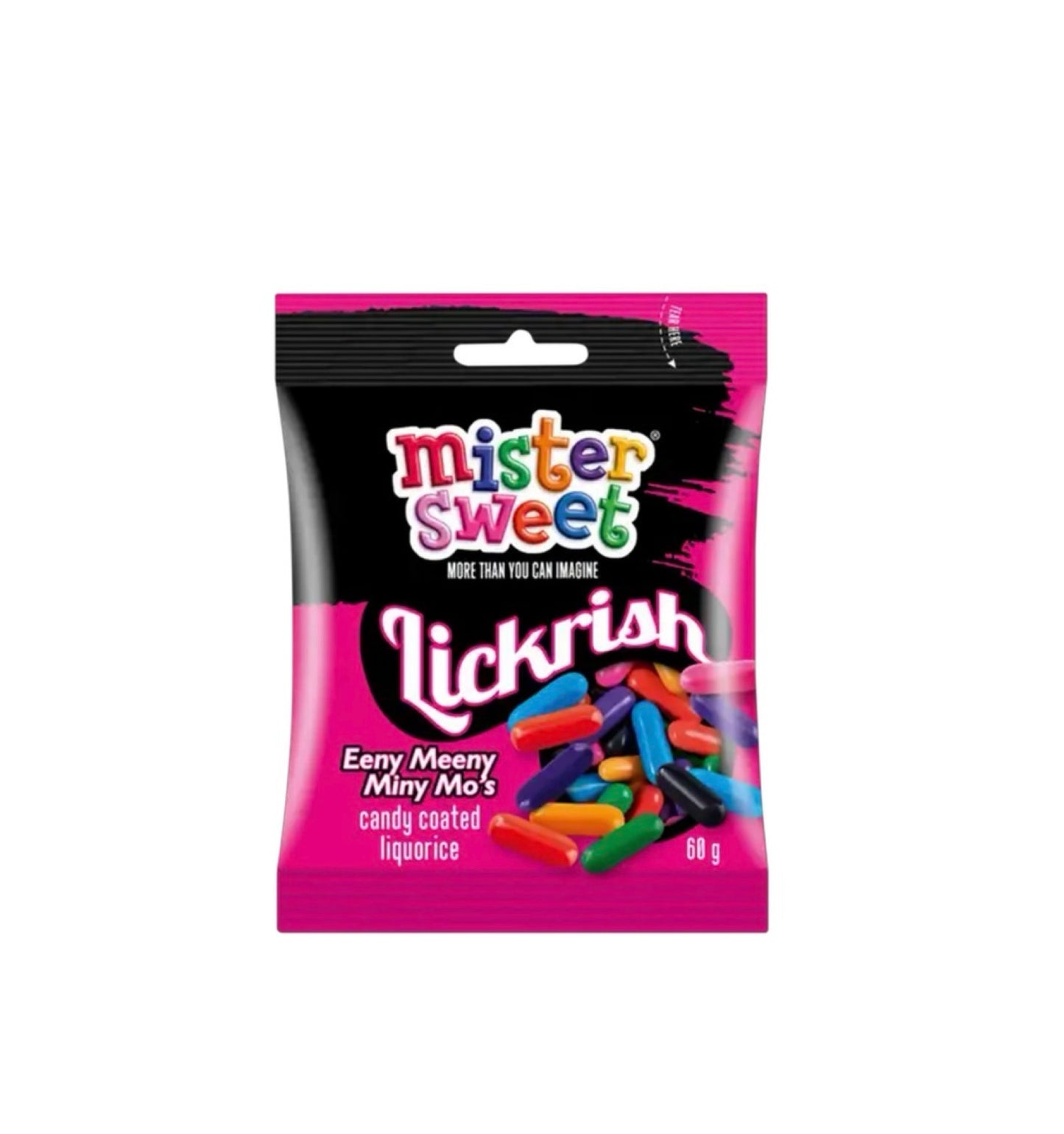 Mister sweet Lickrish eeny meeny miny mo's 60g