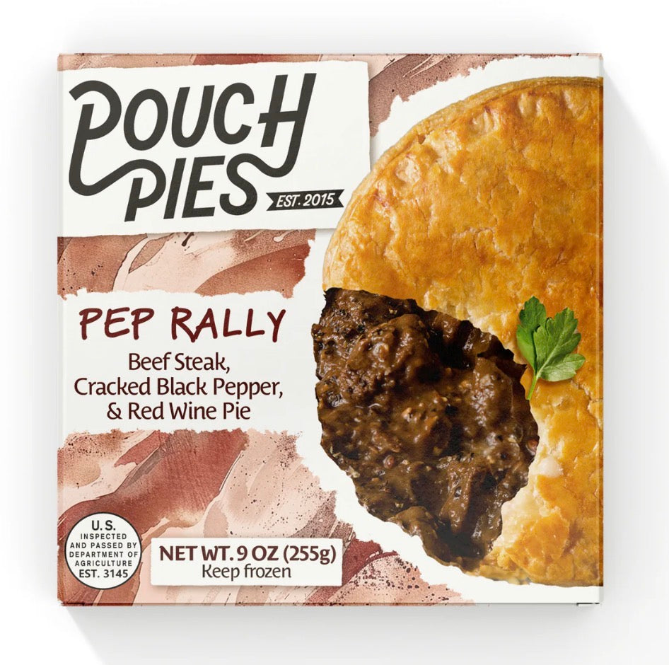 Pouch Pies pepper steak 9oz (frozen) local pick up only in San Diego