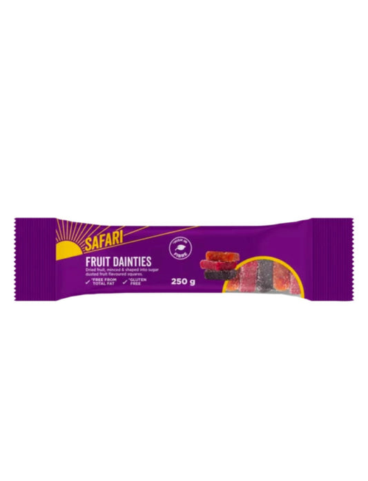 Safari dainties fruit cubes assorted 250g