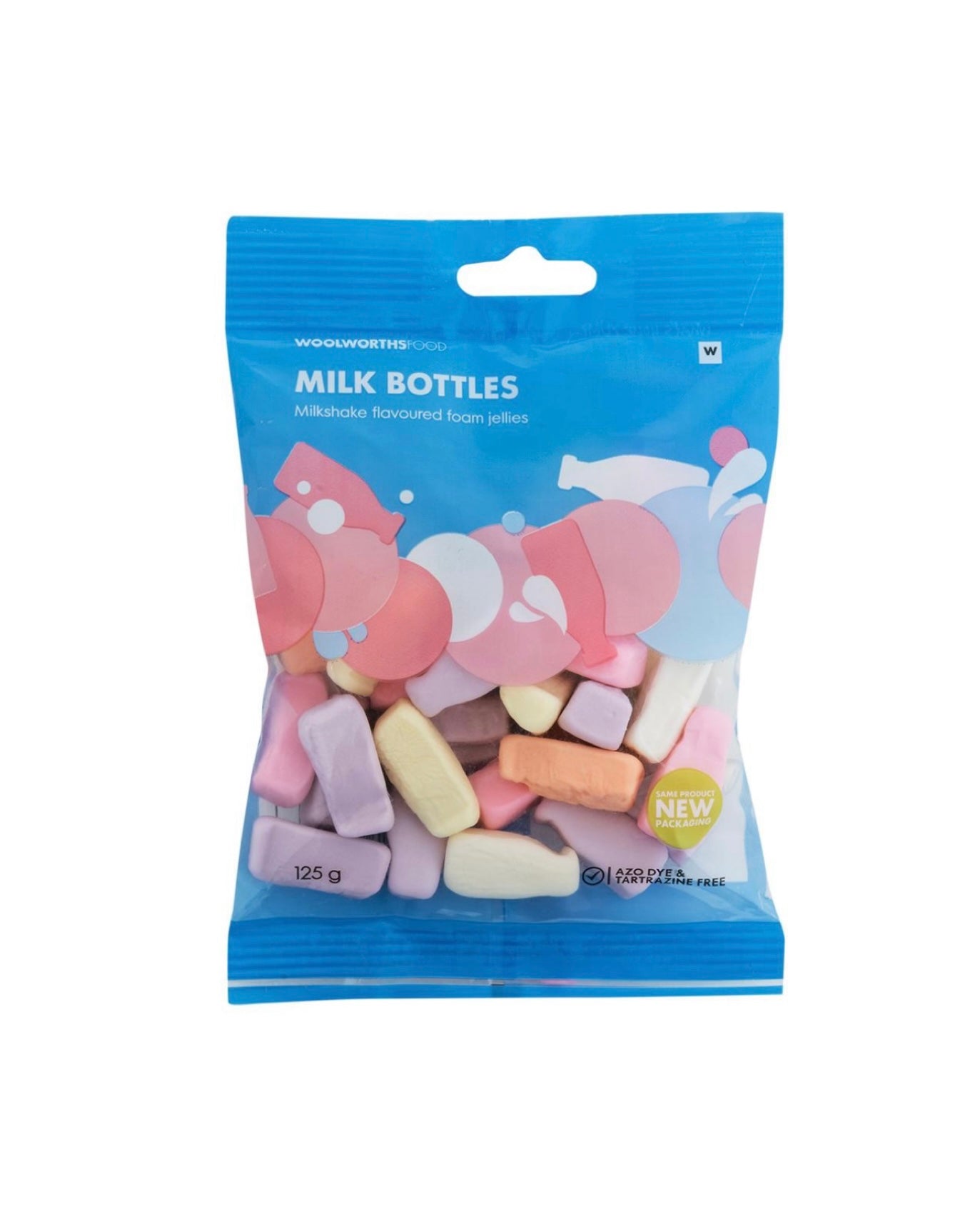 Woolies milk bottles 125g