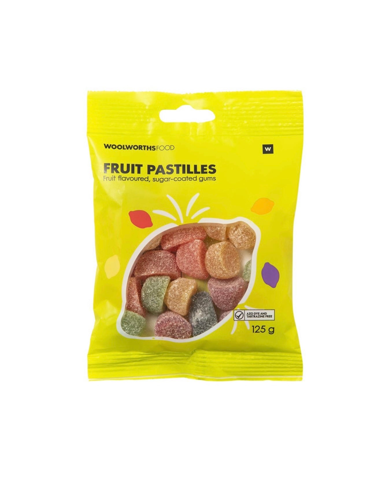 Woolies fruit pastilles 125g
