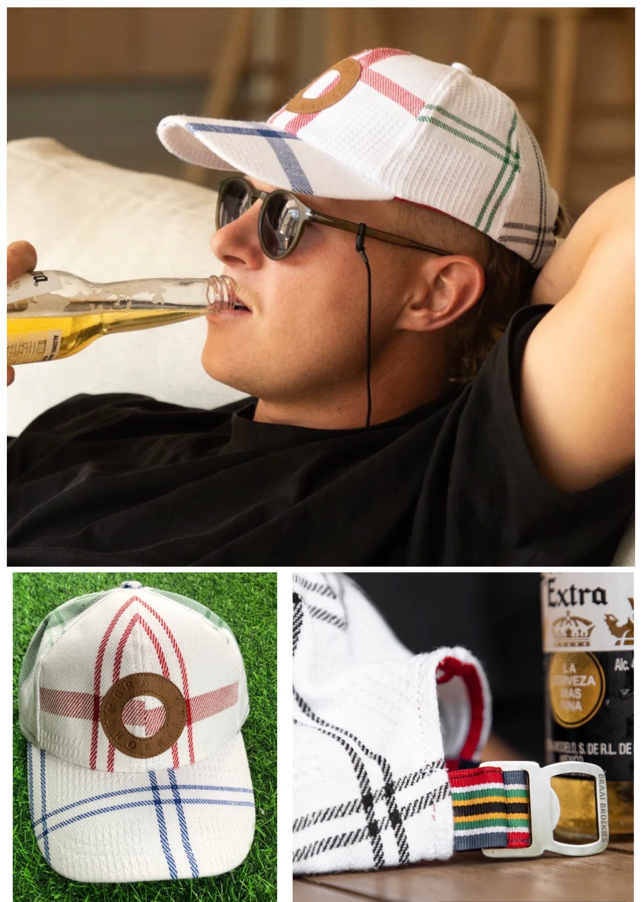 Kêppie (dishcloth baseball cap with bottle opener buckle)