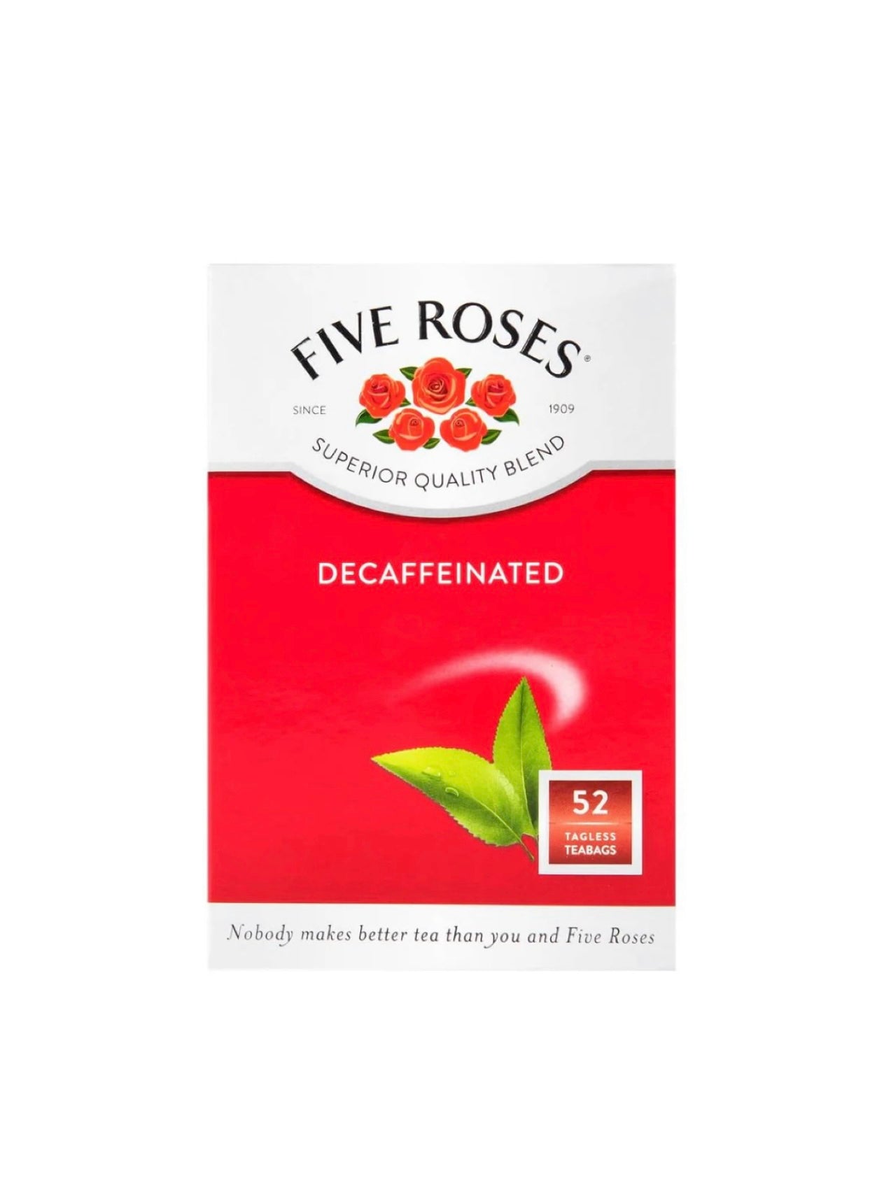 Five Roses Club Five Roses decaffeinated black tea 52 bags – Kim's SA Kitchen