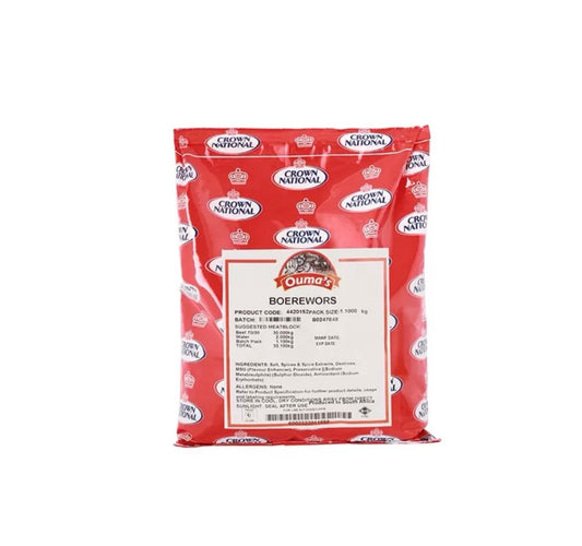 Crown national Ouma's boerewors seasoning 2.43lb