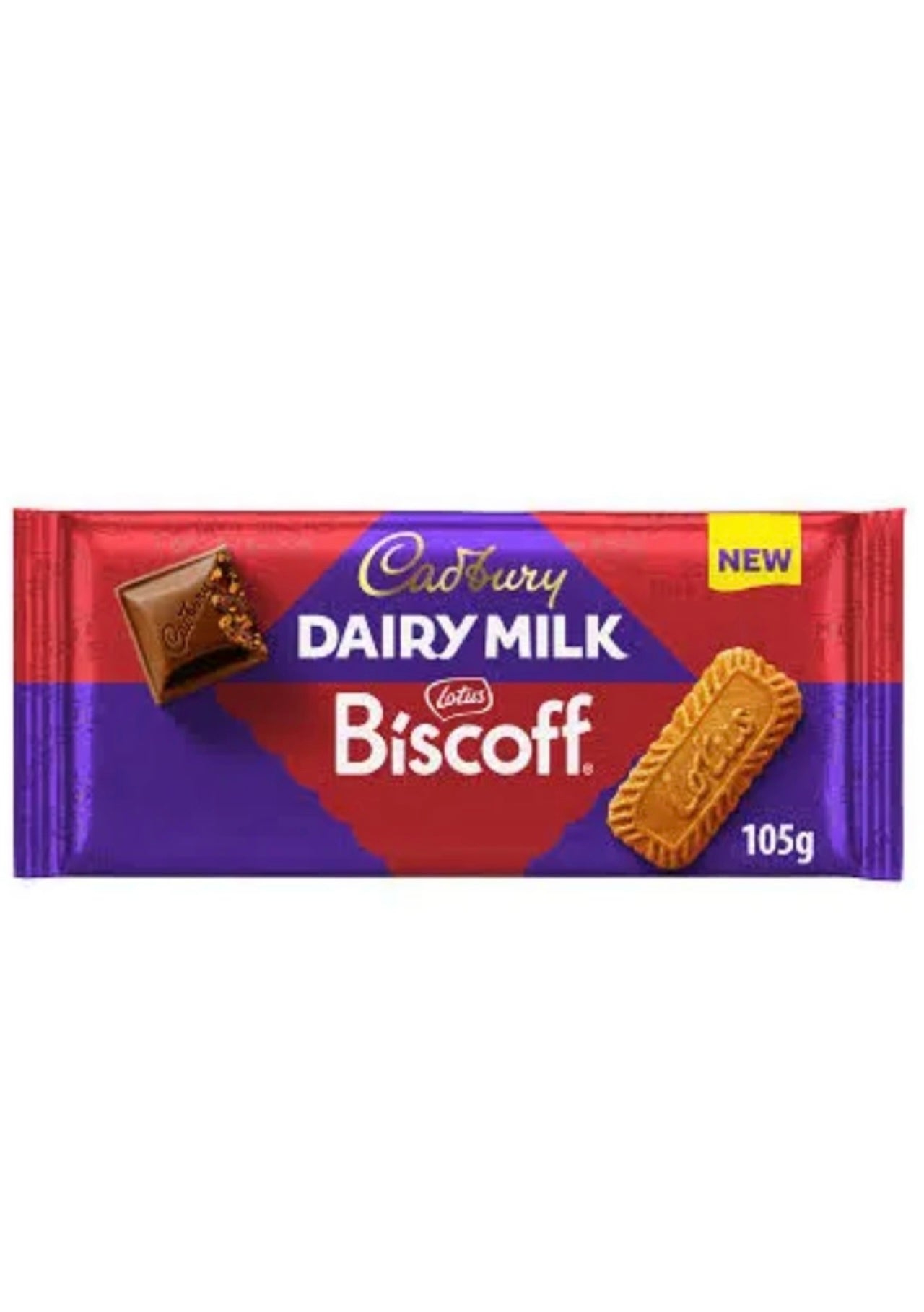 Cadbury Dairy Milk Biscoff Biscuit Chocolate Bar 105g (made in UK)