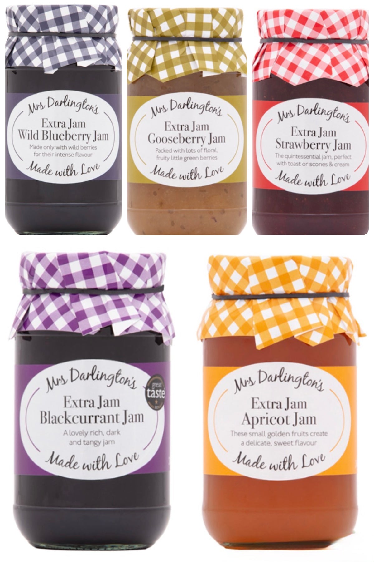 Mrs Darlington's jams 340g (made in UK)
