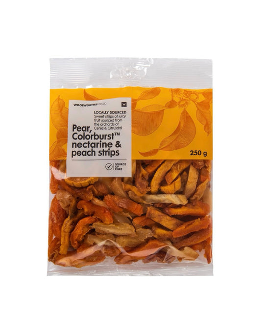 Woolies pear, nectarine and peach fruit strips 250g image 0