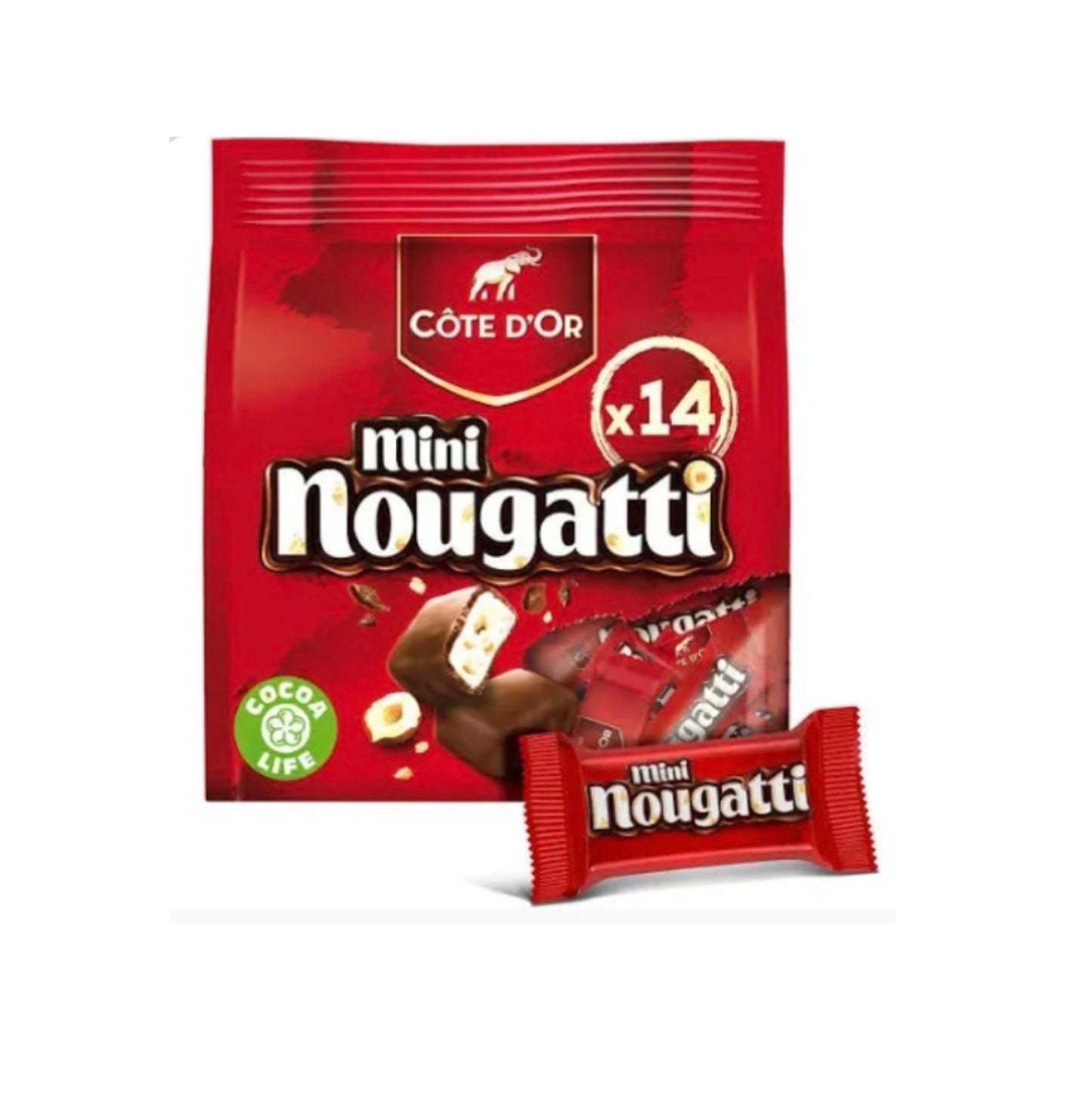 Cote d'or Nougatti bag of minis 180g (14 mini bars)