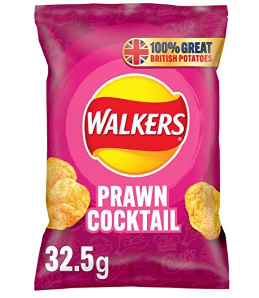 Walkers prawn cocktail chips 32.5g (UK)