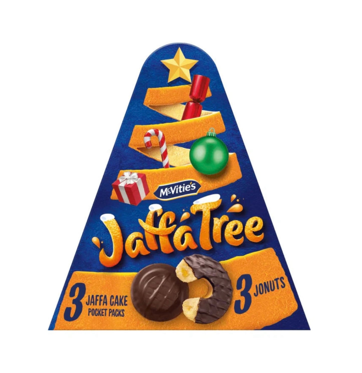McVitie's Jaffa Tree (3 jaffa cakes and 3 jaffa jonuts) made in the UK