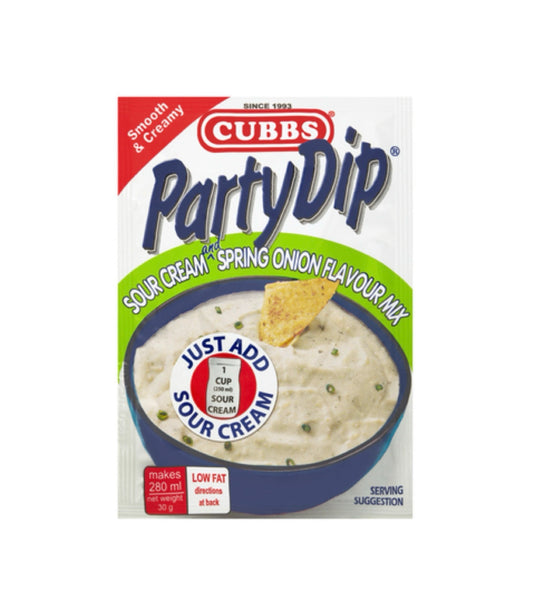 Cubbs sour cream & spring onion party dip mix