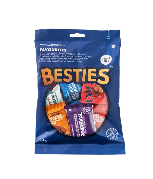 Woolies besties treat size 214g