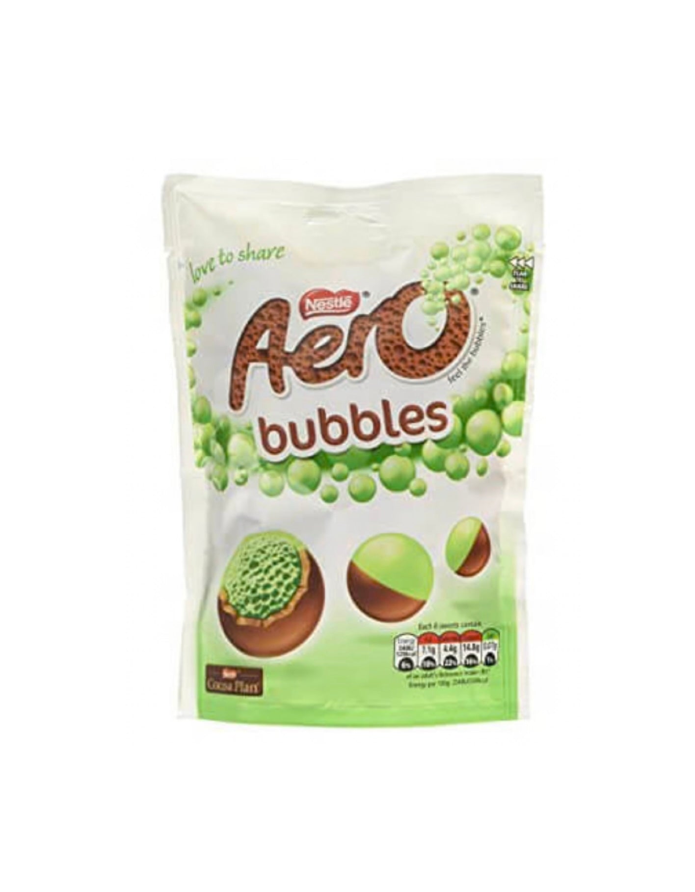 Aero bubbles mint pouch 92g (UK)