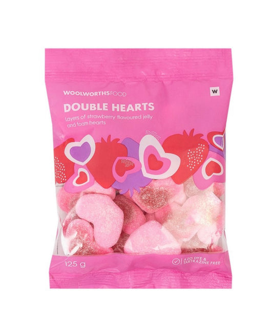 Woolies double hearts 125g