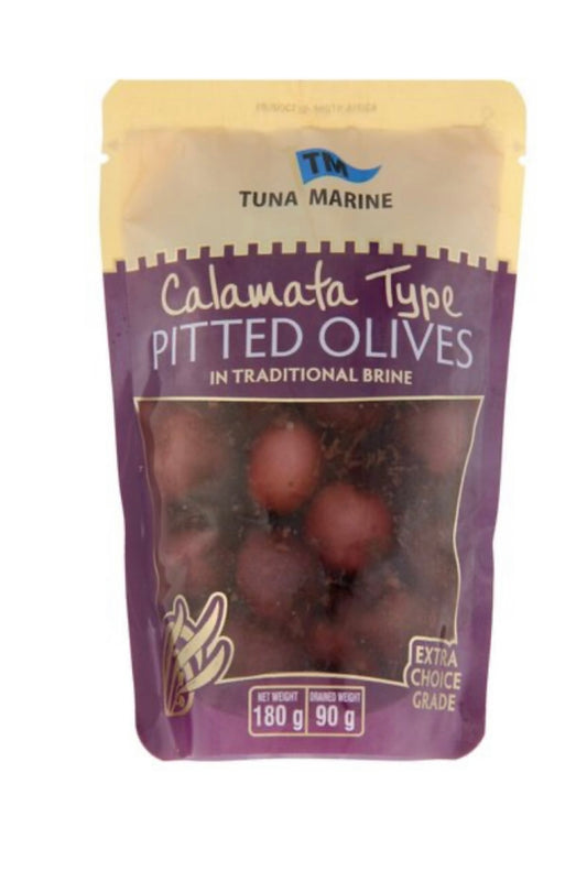 Tuna Marine calamata type pitted olives in brine 180g
