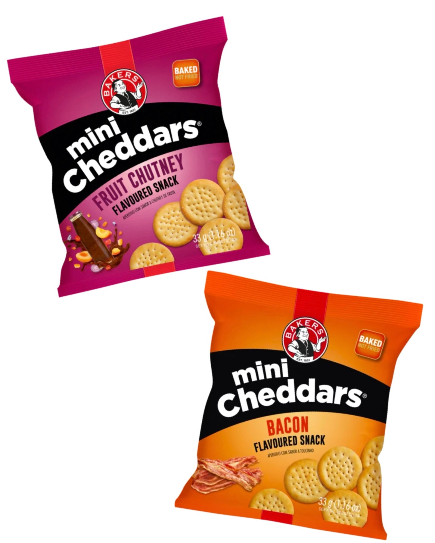 Bakers mini cheddars (pack of 6)