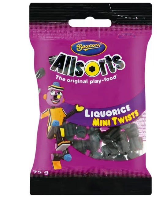 Beacon liquorice mini twists 75g